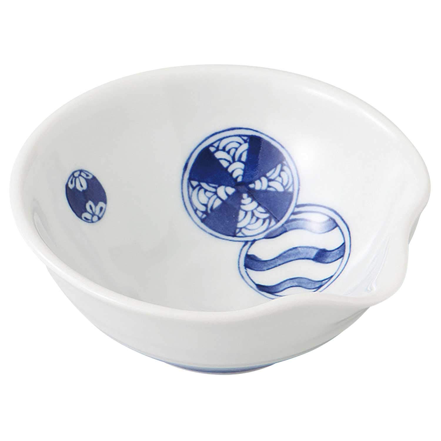 Amazon.co.jp: 浜陶 波佐見焼 和山窯 片口小付 約11×10cm 丸紋 198335